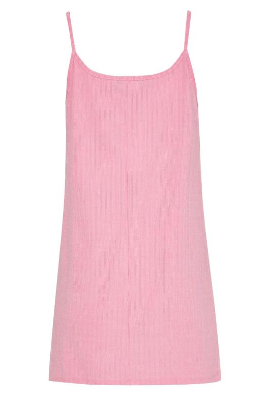 LTS Tall Women's Pink Ribbed Strappy Vest Top | Long Tall Sally 7