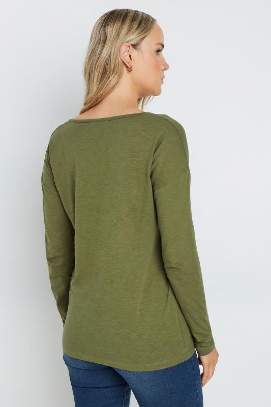 LTS Tall 2 PACK Khaki Green & Blue Long Sleeve T-Shirts | Long Tall Sally 5