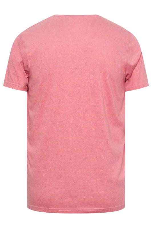 BadRhino Big & Tall Pink Injected Slub Jersey T-Shirt | BadRhino 3