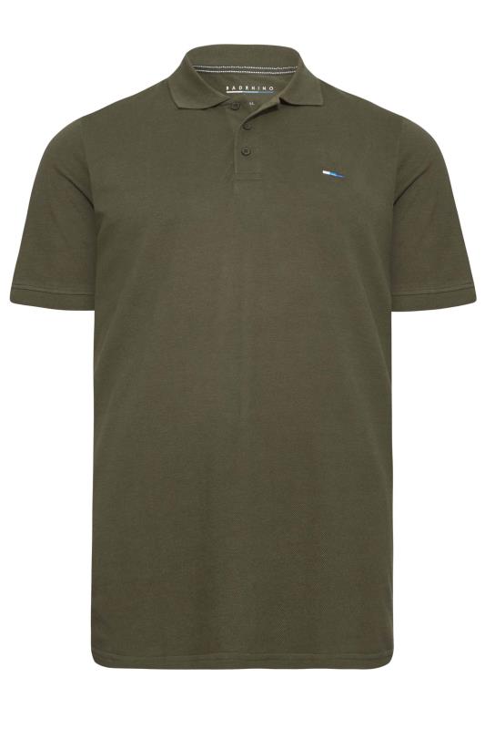 BadRhino Big & Tall Khaki Green Essential Polo Shirt 3