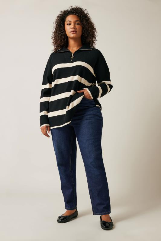 EVANS Plus Size Indigo Blue Denim Mom Jeans | Evans 2