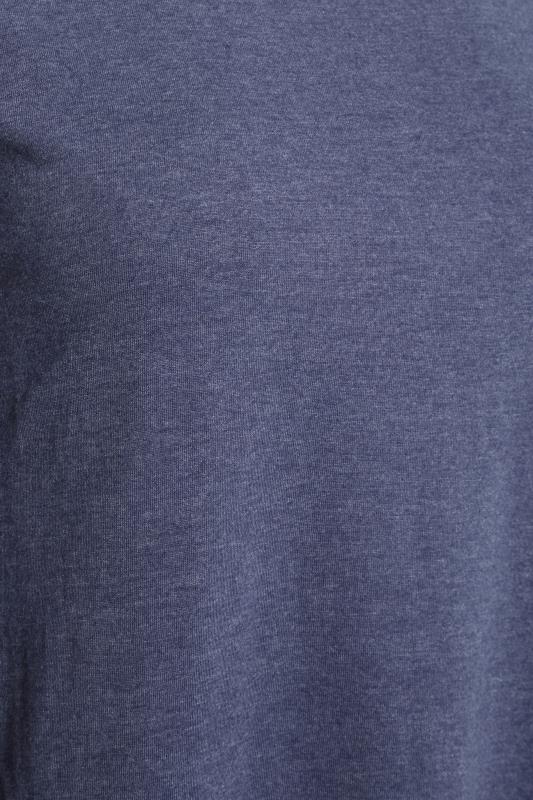 LTS Tall Denim Blue Long Sleeve T-Shirt 3