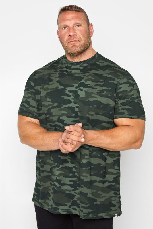 D555 Big & Tall Green Camouflage T-Shirt 1