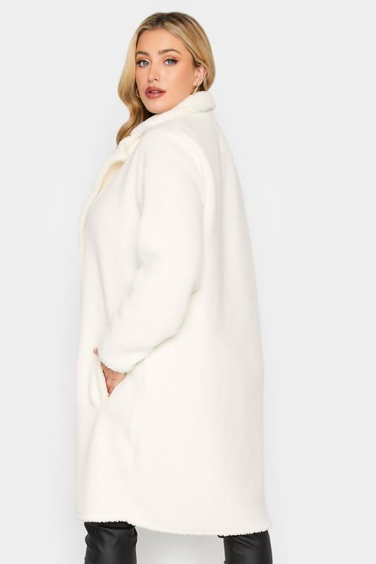 YOURS LUXURY Plus Size Curve White Faux Fur Coat | Yours Clothing  4