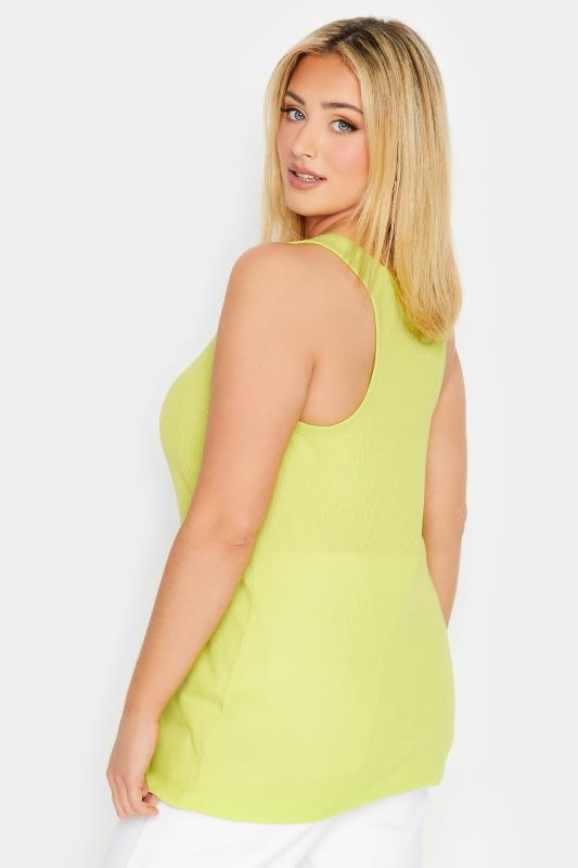 YOURS 2 PACK Plus Size Lime Green & Orange Vest Tops | Yours Clothing 3
