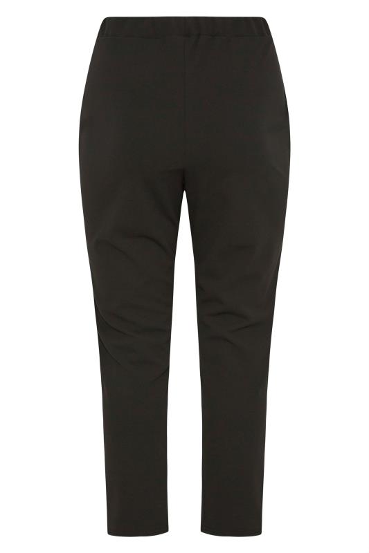 LIMITED COLLECTION Plus Size Black Split Hem Stretch Tapered Trousers | Yours Clothing  7