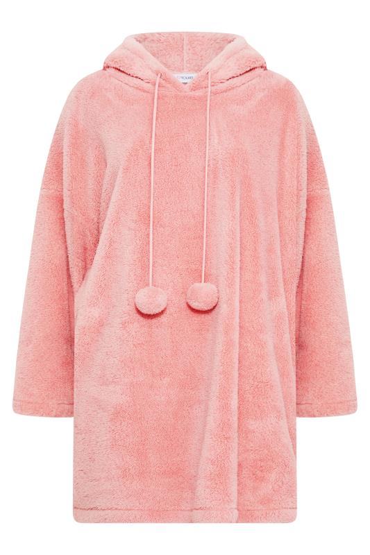Plus Size Pink Snuggle Hoodie | Yours Clothing 5