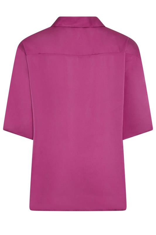 YOURS Curve Plus Size Pink Satin Shirt | Yours Clothing  9