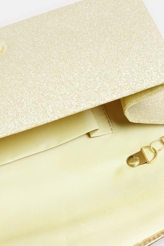 Gold Glitter Clutch Bag 6