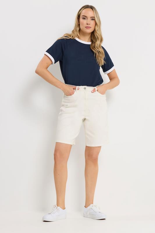LTS Tall White Denim Bermuda Shorts | Long Tall Sally 2