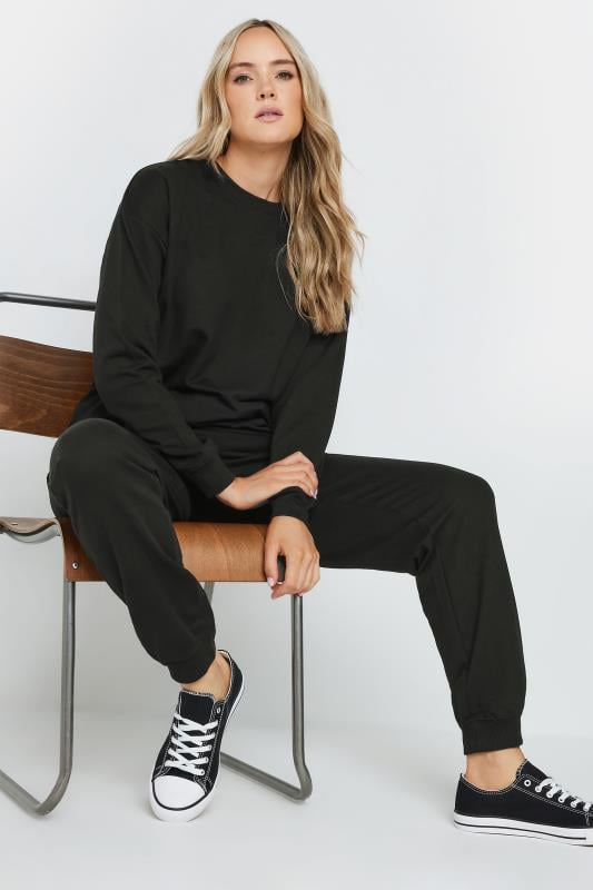  Tallas Grandes LTS Tall Black Sweatshirt & Jogger Set