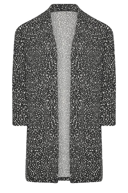 Plus Size Charcoal Grey Animal Print Ribbed Cardigan | Yours Clothing  6