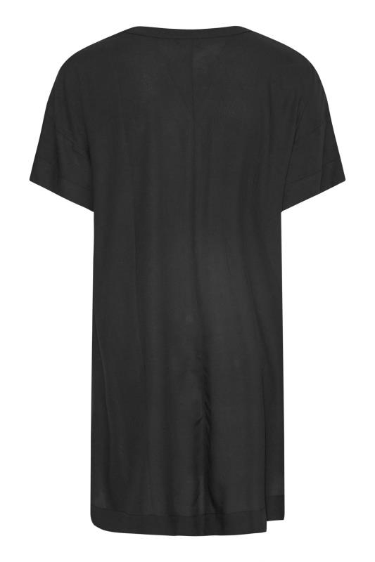 LIMITED COLLECTION Black Notch Neck Summer Throw On Dress | Yours Clothing 7