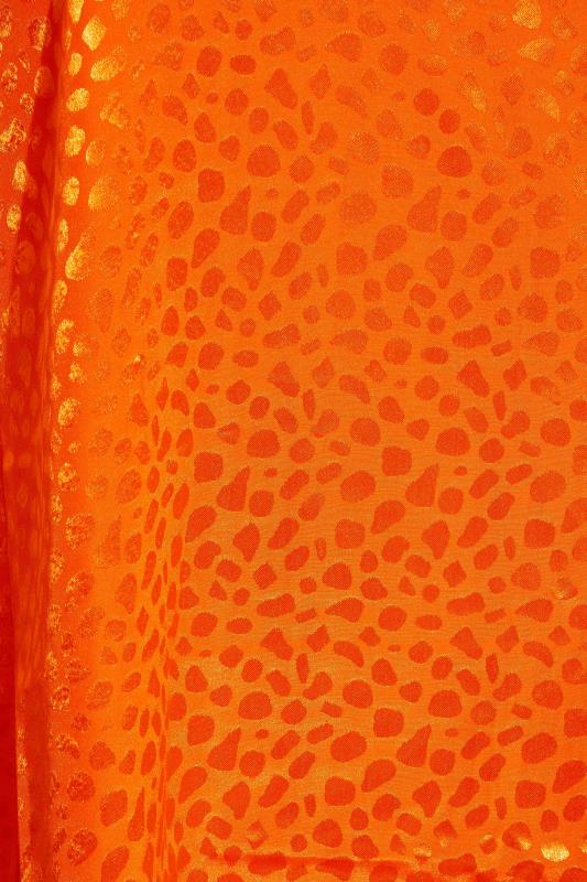 Plus Size Orange Animal Print Satin Vest Top | Yours Clothing 4