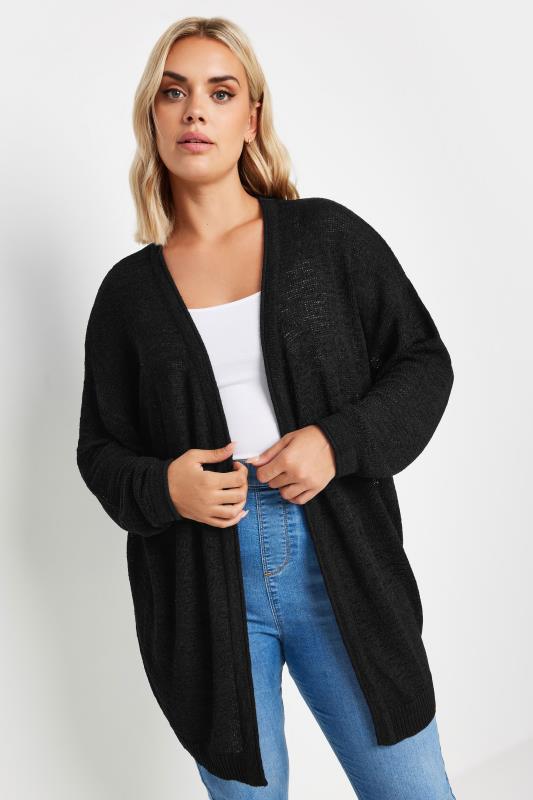 YOURS Plus Size Black Knitted Cardigan | Yours Clothing 2