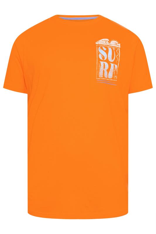 Men's  BadRhino Big & Tall Orange 'Surf' Logo T-Shirt