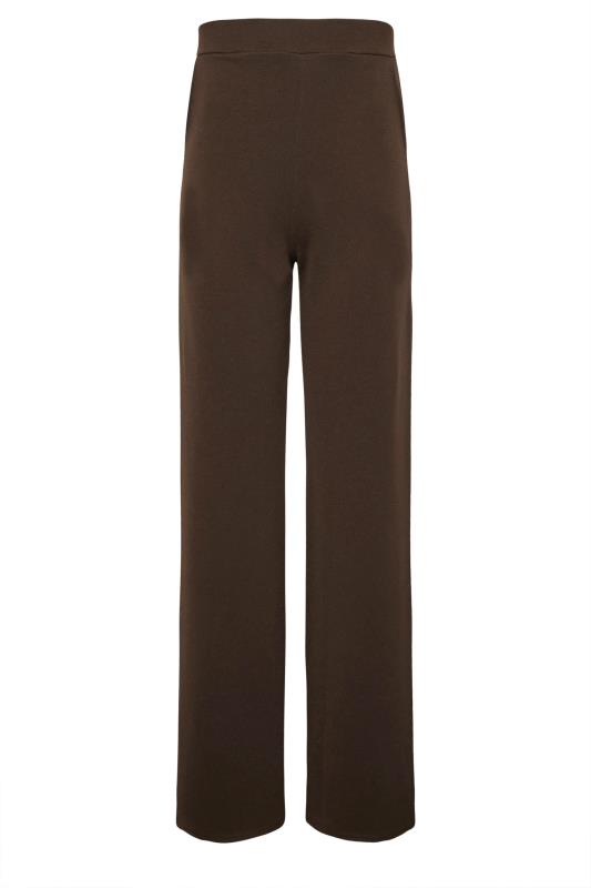 LTS Tall Women's Chocolate Brown Scuba Wide Leg Trousers | Long Tall Sally 4