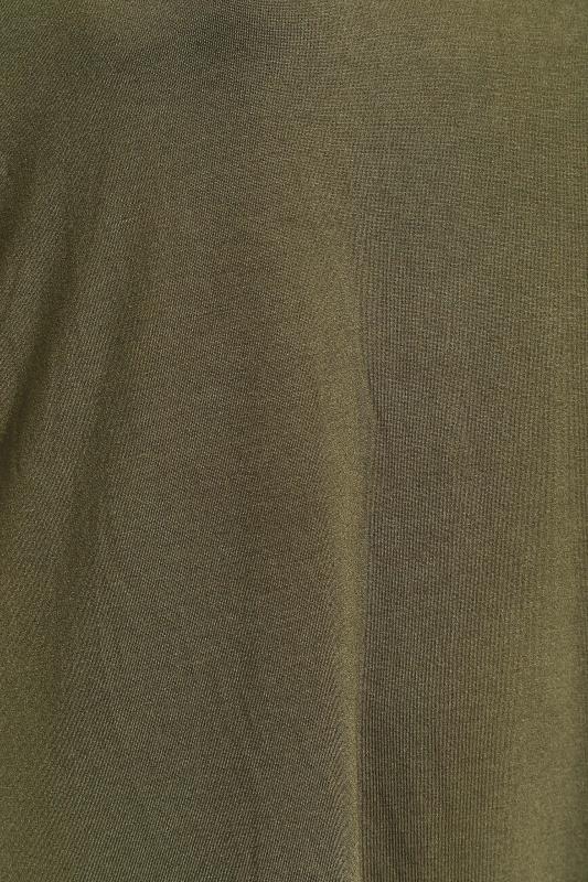 Curve Khaki Green Oversized T-Shirt 5