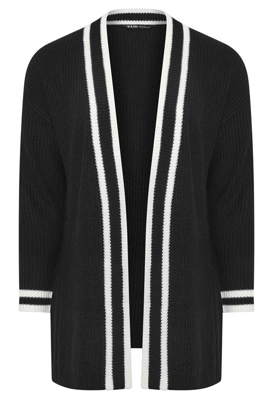 YOURS Plus Size Black Contrast Edge Cardigan | Yours Clothing 5