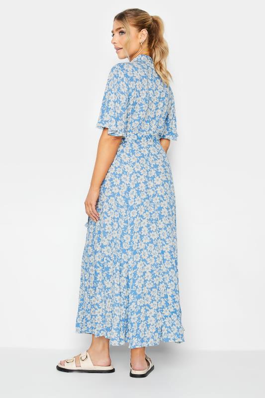 M&Co Light Blue Floral Print Maxi Shirt Dress | M&Co