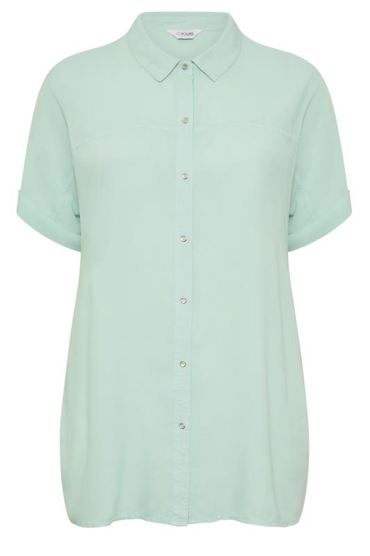 YOURS Plus Size Sage Green Short Sleeve Shirt | Yours Clothing 6
