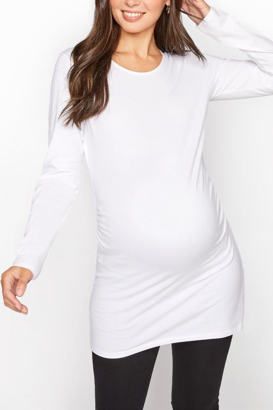 2 PACK Tall Maternity Black & White Long Sleeve T-Shirt 2