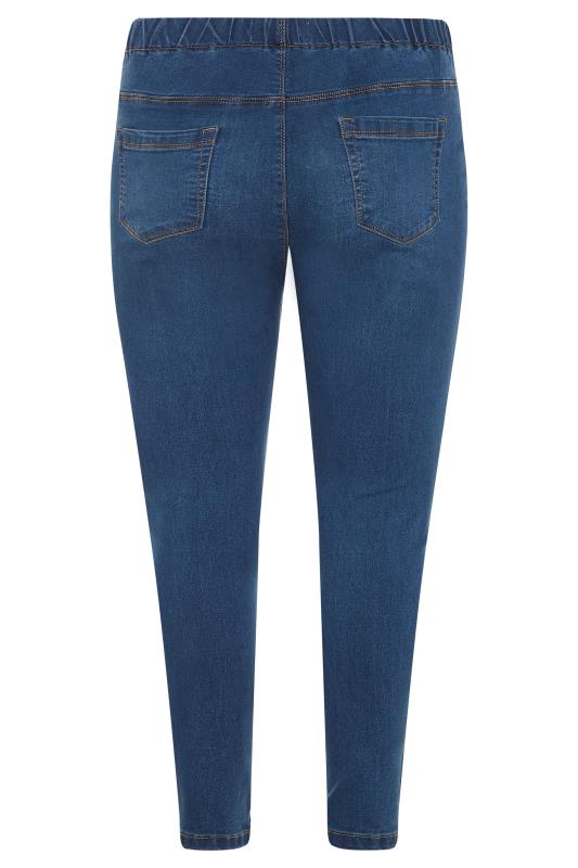 YOURS FOR GOOD Mid Blue Pull On JENNY Jeggings | Yours Clothing 4
