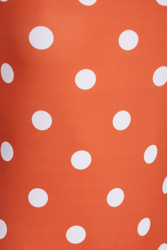LTS Tall Rust Orange Polka Dot Swimsuit 7