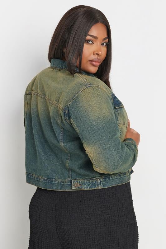 YOURS Plus Size Blue Washed Classic Denim Jacket | Yours Clothing 4