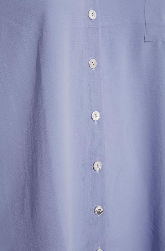 Plus Size Curve Purple Button Through Shirt | Yours Clothing  7