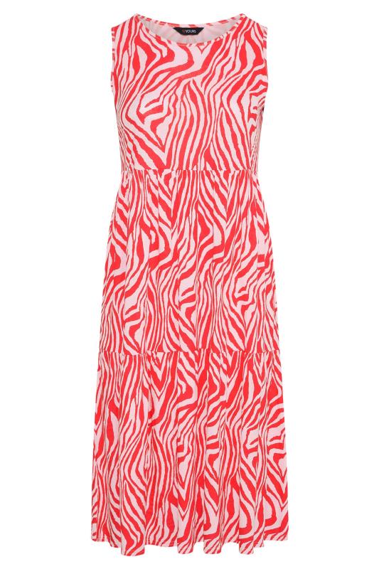 Curve Pink Zebra Print Sleeveless Midaxi Dress_X.jpg