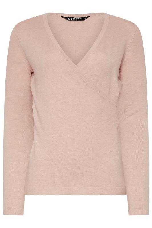 LTS Tall Light Pink Knit Wrap Top | Long Tall Sally 6