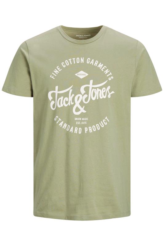 JACK & JONES Big & Tall Sage Green Rafa T-Shirt 3