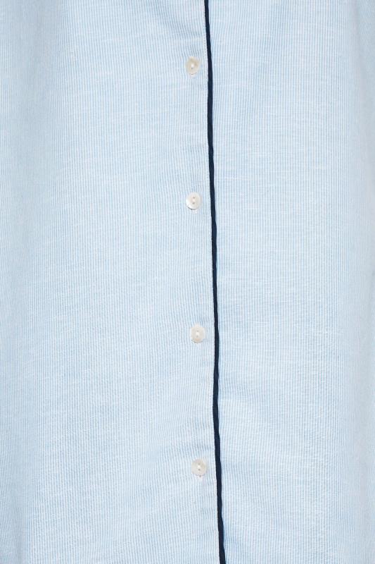 LTS Tall Women's Blue Stripe Woven Pyjama Set | Long Tall Sally 5