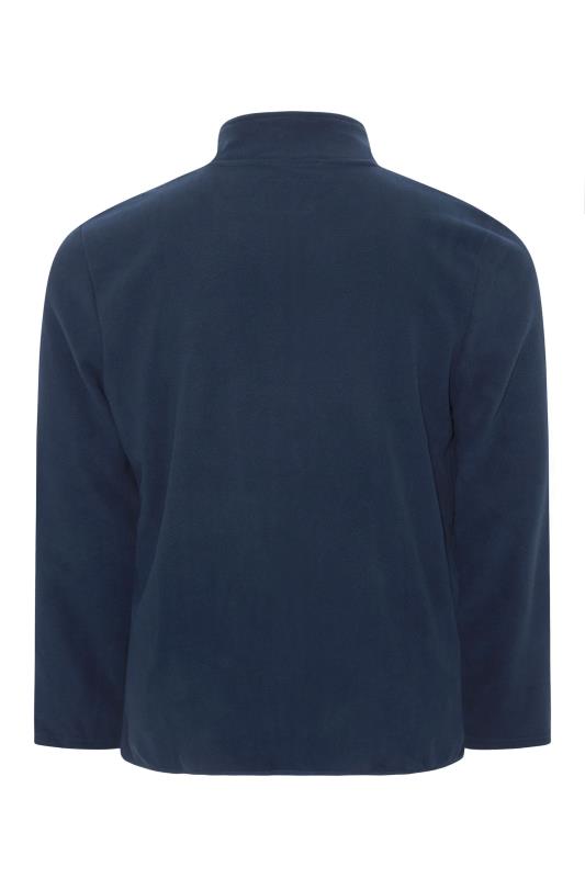 BadRhino Big & Tall Navy Blue Essential Zip Through Fleece 3