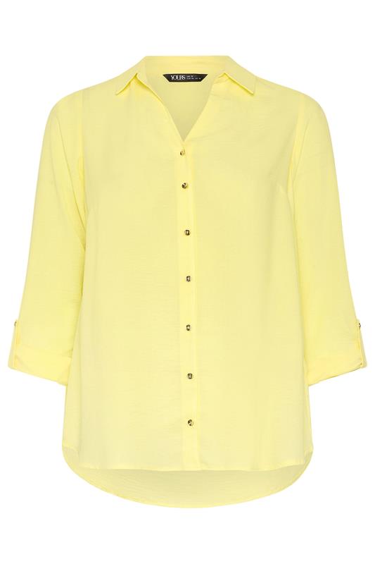 YOURS Plus Size Yellow Button Through Blouse | Yours Clothing 5