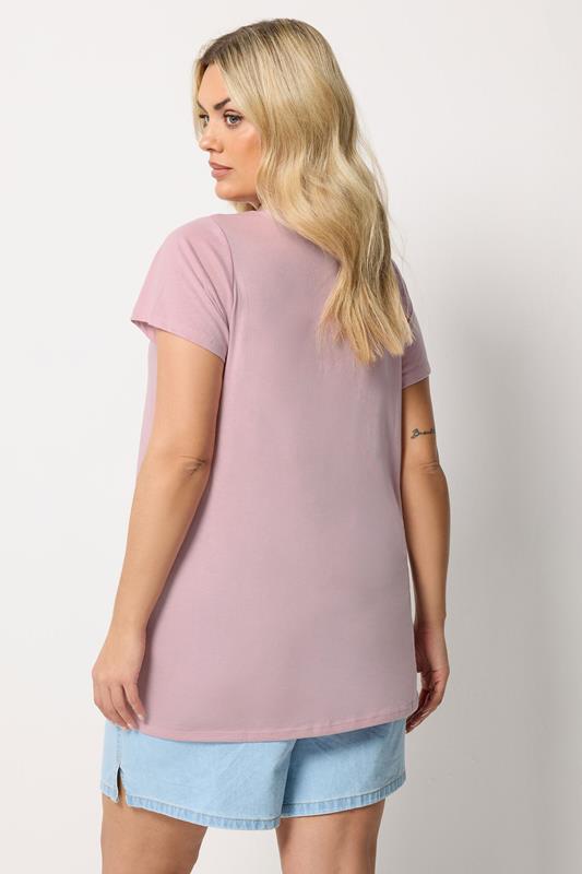 YOURS 2 PACK Plus Size Green & Pink Short Sleeve Core T-Shirts | Yours Clothing 6