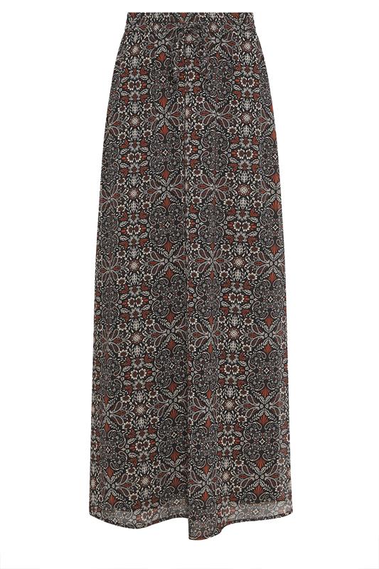 LTS Tall Women's Black Abstract Tie Waist Maxi Skirt | Long Tall Sally 5