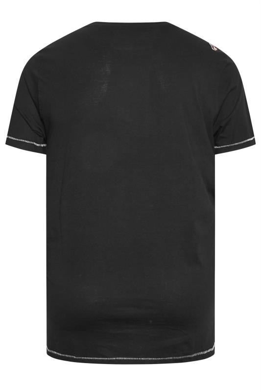 D555 Big & Tall Black Retro Car Print T-Shirt | BadRhino 4