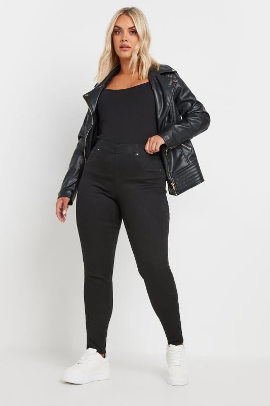 Jeggings Tallas Grandes YOURS FOR GOOD Curve Black Pull On Stretch JENNY Jeggings