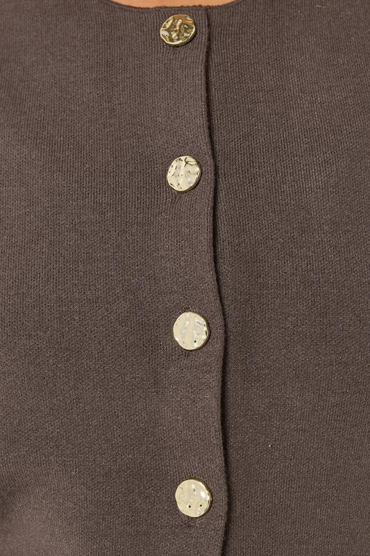 LTS Tall Women's Chocolate Brown Button Vest Top | Long Tall Sally 4