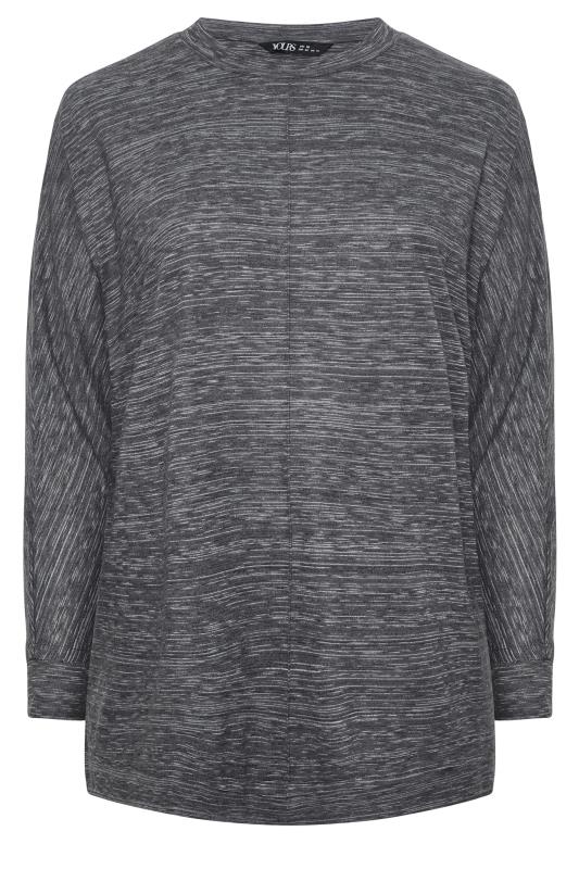 YOURS LUXURY Curve Grey Front Seam Detail Jumper | Yours Clothing 5