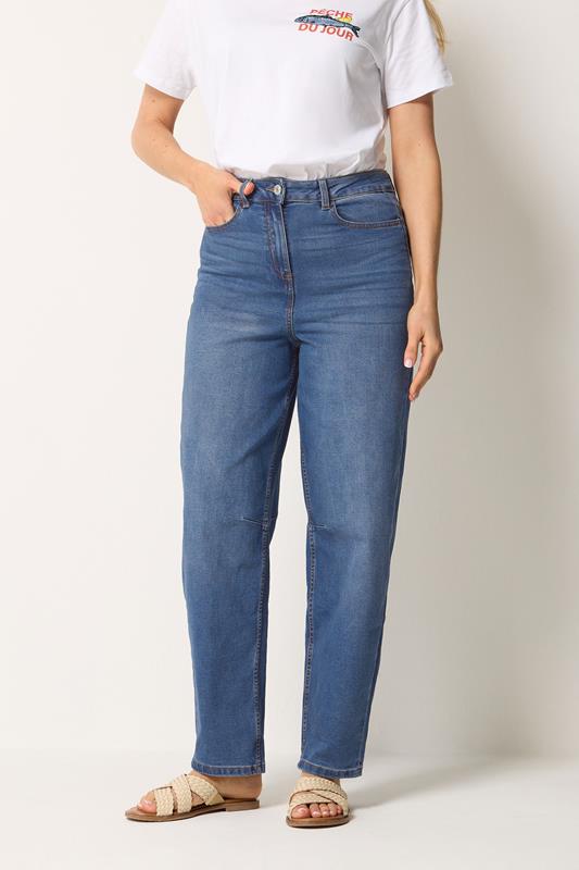LTS Tall Women's Blue Barrel Leg Jeans | Long Tall Sally 2