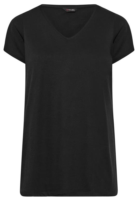 YOURS Plus Size Black Basic T-Shirt  - Petite| Yours Clothing 6