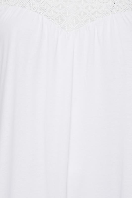 YOURS Curve Plus Size White Crochet Vest Top | Yours Clothing  5