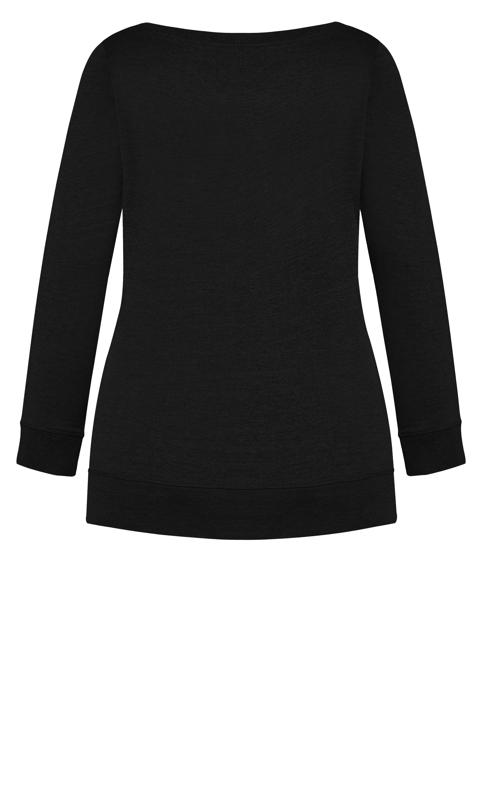 Evans Black Long Sleeve Active Sweatshirt 8