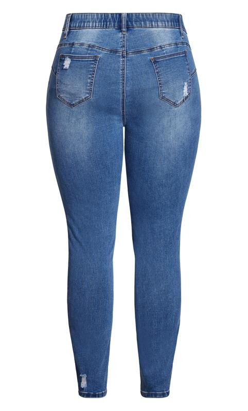 Aveology Blue Mid Wash Denim Harlow Skinny Jeans 8
