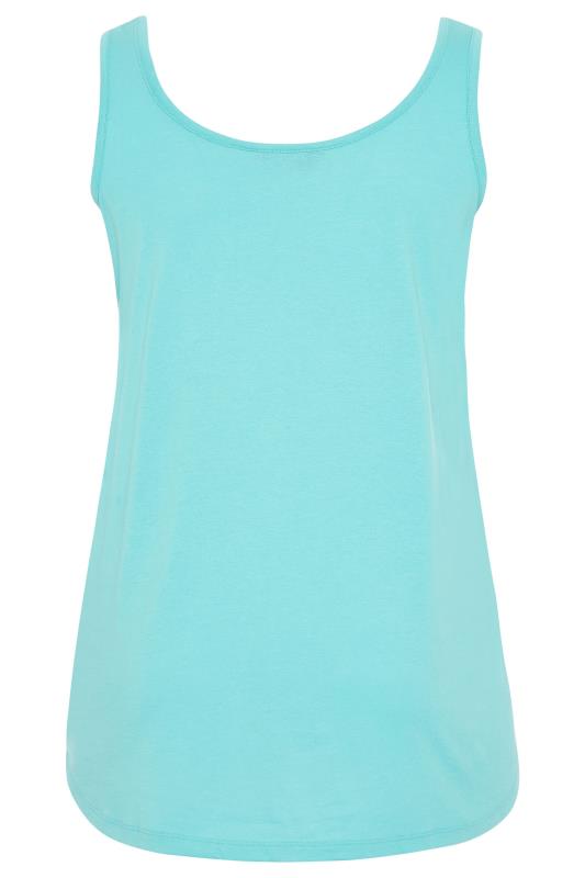 Turquoise Blue Vest Top | Yours Clothing