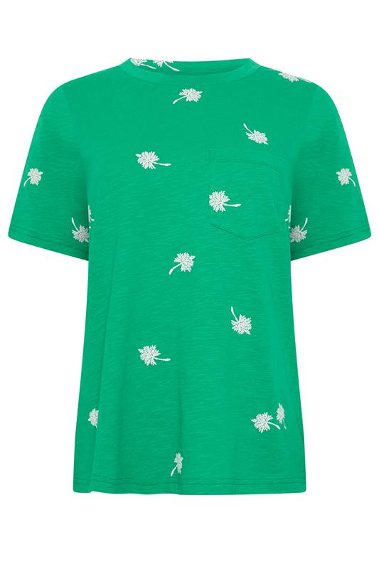 M&Co Green Dandelion Print Cotton T-Shirt | M&Co 5