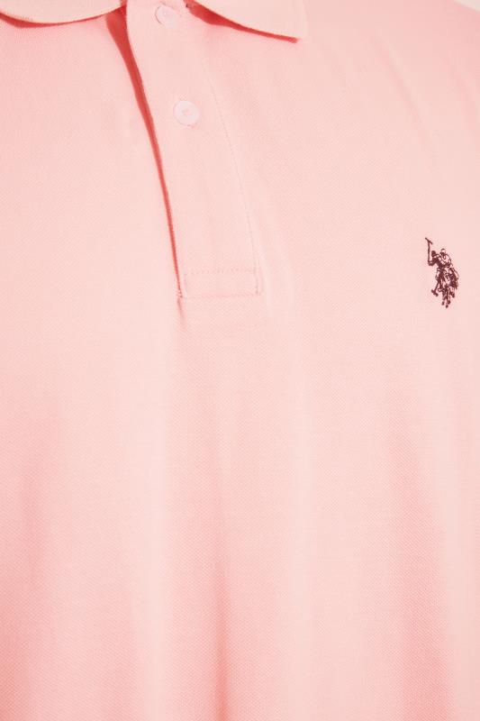 U.S. POLO ASSN. Big & Tall Pink Pique Polo Shirt 2